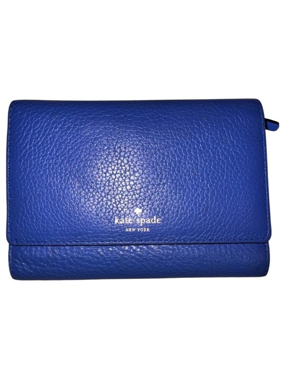 kate spade Handbags - kate spade Blue Pebbled Leather Continental Wallet